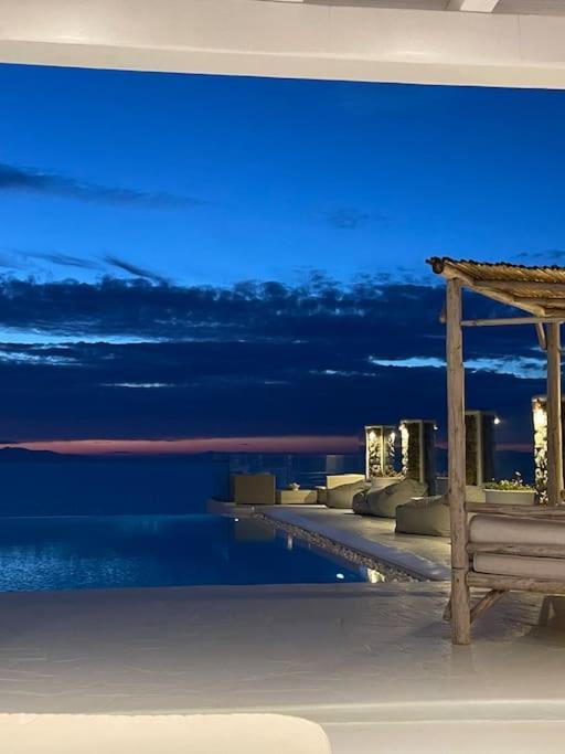 Mykonos Sea View Luxury Villa By Calypso Sunset Villas Mykonos Town Exterior foto